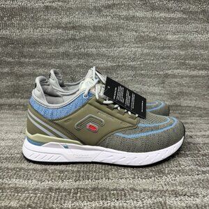 FitVille Marca Mens Walking Comfort Sneakers Size 9.5 EW Gray Blue Suede New